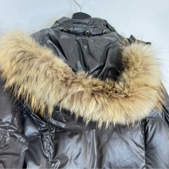 PAJAR Montreal grey green fur trim down parka winter coat M - Picture 5 of 15